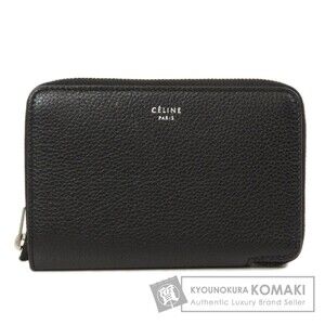 Celine Zip Around Bifold Wallet Calfskin Leather